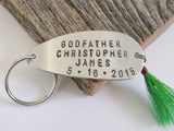 Godfather Gift for Godfather Keychain Fishing Lure New Godparent Boy Baptism Gift Godparents Asking Gift Godmother Will you Be My Godfather