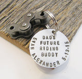 Christmas Gift for Biker Keychain for Biking Dad Key Chain Personalized Motocross Key Chain Father Gift for Dad Son Dirtbike Keyring Men Him