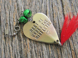 Red Green Ornament Fishing Ornament Meet Me Under The Mistletoe Hostess Gift Idea Fishing Lure Chistmas Ornament Festive Holiday Decoration