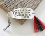 Grandfather Gift for Grandpa Birthday Gift from Grandchildren to Grandpa Fishing Lure Gift for Papa Personalized Birthday Gift Pop Father