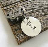 Motorcycle Keychain for Dad Moto X Dad Personalized Key Chain Christmas Gift for Dad Keyring Dirt Bike Motorcyle Rider From Daughter to Dad