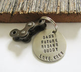 Motorcycle Gift Motorcycle Keychain Brother Christmas Gift Dad from Baby Dirt Biker Gift Husband Motorcycle Charm Rocker Dude Lets Ride Mens