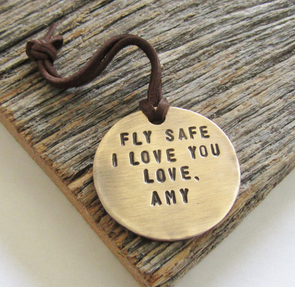 Fly Safe, I Love You - Personalized Luggage Tag for Pilots and Flight Attendants
