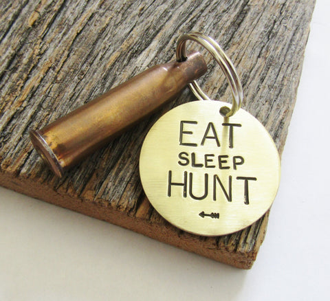 Hunting Keychain for Hunter Dad Husband Hunting Gift Christmas Eat