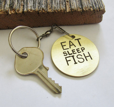 Keychain for Son Key Chain for Teen Boy Fishermen Gift Fishing