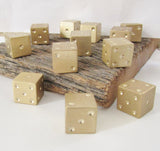 Handcrafted Metal Dice Oversized Brass Die Game Room Decoration Man Cave Lucky 7 Gambling Dice Mid Century Interior Design Decor Den Office