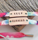 Personalized Shoe Tag Marathon Jewelry Half Marathon Shoe Clip Inspirational Shoe Lace Tag Motivational Quote Metal Running Shoe Tag I Run 4