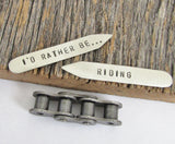 I'd Rather Be Riding - Personalized Collar Bar for Men