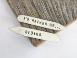Christmas Gift for Bike Rider Husband Gift Idea Cycling Gift for Cyclist I'd Rather Be Riding Metal Collar Stay Gift for Boy Mountain Biking
