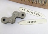 I'd Rather Be Riding - Personalized Collar Bar for Men