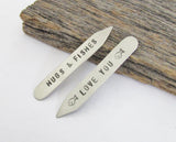 Stainless Steel Collar Stays Anniversary Gift for Men Husband Gift Boyfriend Gift Dad Gift Father Gift Birthday Gift Groom Gift Fishing Gift