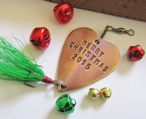 Merry Christmas Fishing Lure Happy Holidays Personalized Gift for Boyf – C  and T Custom Lures