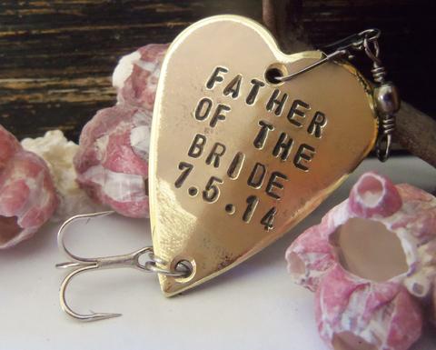 Father of the Bride and Wedding Date - Personalized Heart Lure
