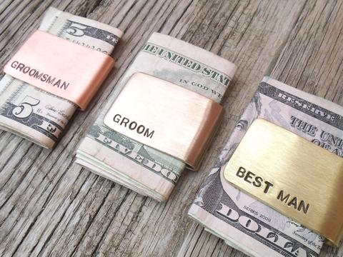 Customized Wedding Favors for Men - Personalized Money Clip