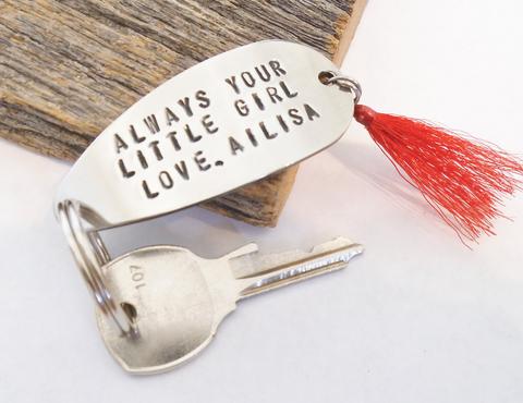 Always Your Little Girl Customized Keychain - Wedding Gift for Dad